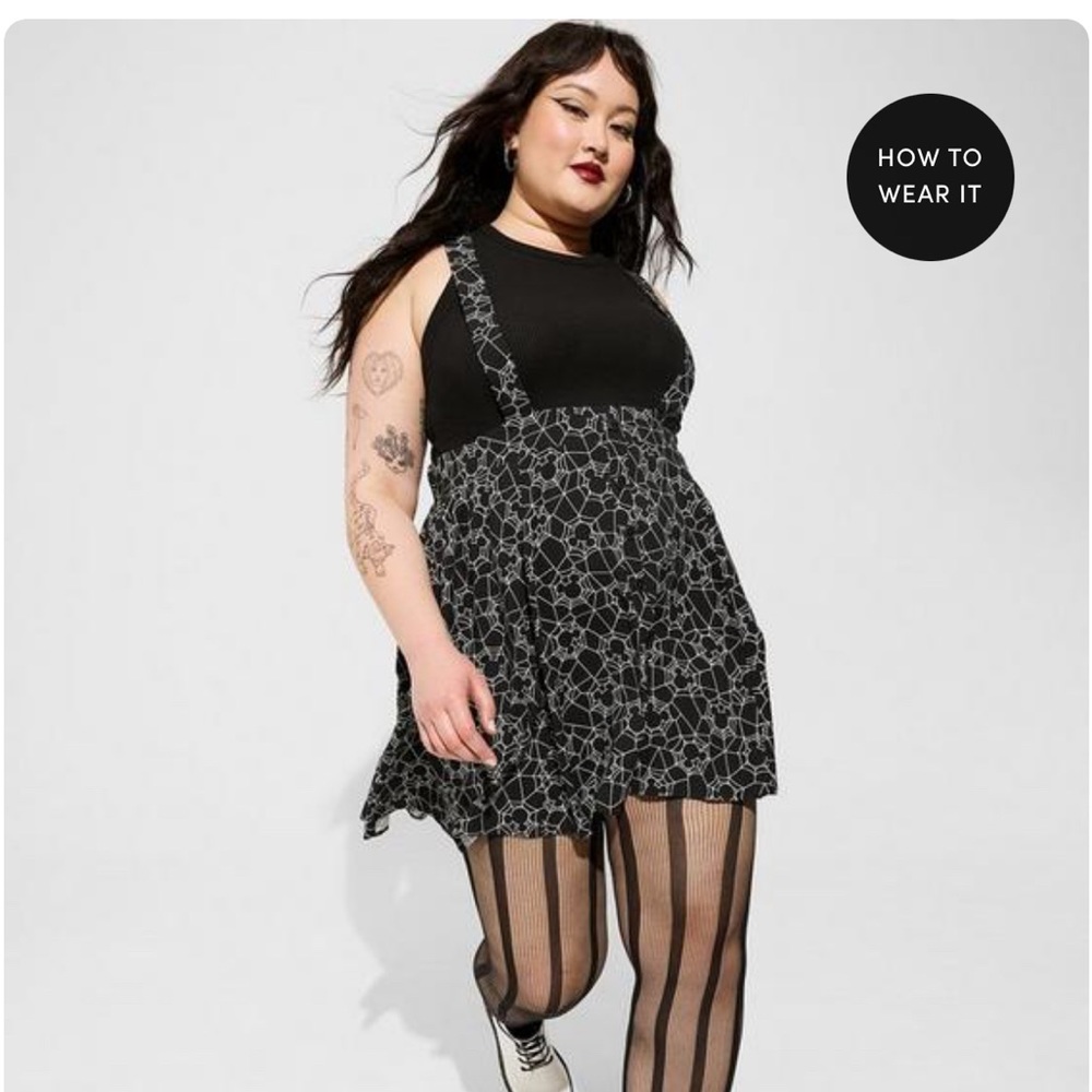 Mickey Mouse spiderweb skirtall (Torrid) 2XL NWT
